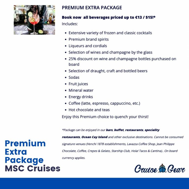 MSC Drink Packages With Prices A Complete Guide CruiseGear